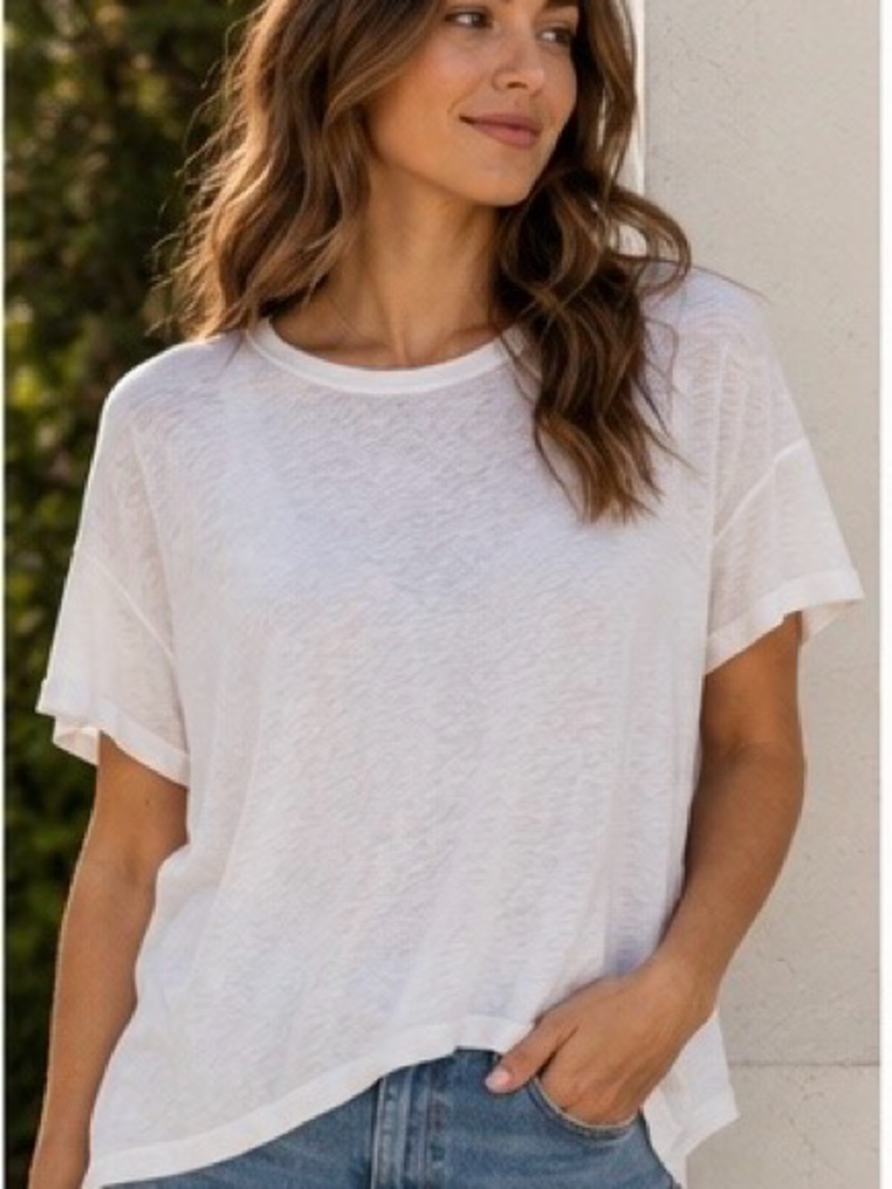Everlane The Air Oversized Crew Tee White XL NWT 100% Cotton